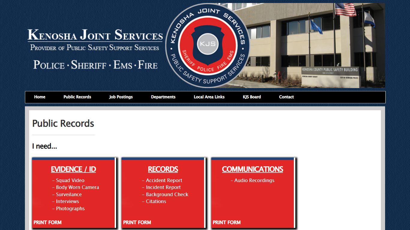 Kenosha Joint Services - Public Records